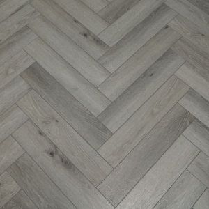Pearl Grey SPC Herringbone Engineered Vinyl Click Flooring 126mm x 6mm x 630mm