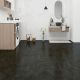 Onyx Black SPC Tile Engineered Vinyl Click Flooring with in-built underlay 310mm x 6.5mm x 600mm