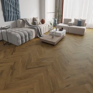 Barcelona Sand SPC Herringbone Engineered Vinyl Click Flooring 126mm x 6.5mm x 630mm