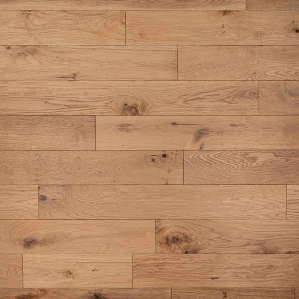 125mm x 14/3mm x random lengths Oak Brush & Lacquered Rustic Grade Multiply Engineered Wood Flooring 