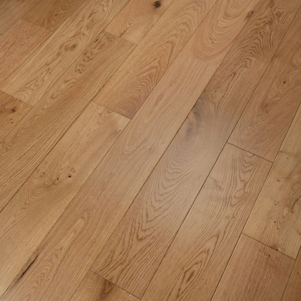 150mm x 14/3mm x random lengths Oak Lacquered Rustic Grade Engineered Wood Flooring 