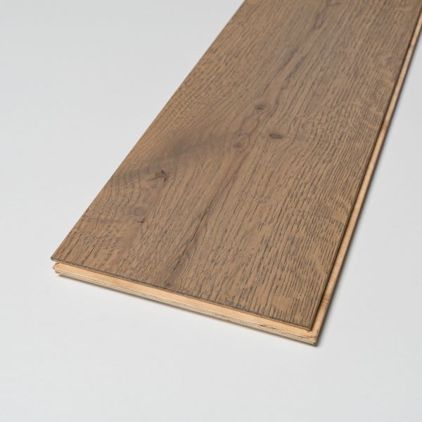 190mm x 14/3mm x 1900mm Dove Grey Lacquered Rustic Grade Multiply Engineered Wood Flooring 