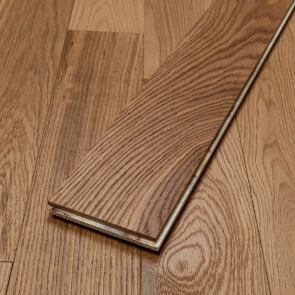 125mm x 18/5mm x random lengths Oak Brush & Oiled Rustic Grade Engineered Wood Flooring 