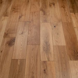150mm x 18mm x random lengths Rustic Grade Oak Brush & Oiled Solid Wood Flooring 