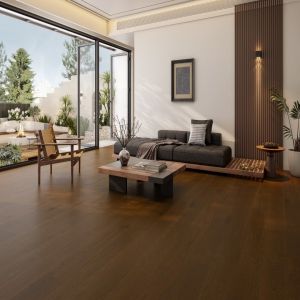 190mm x 14/3mm x 1900mm Hazelnut Brown Brushed UV Oiled Rustic Grade Multiply Engineered Wood Flooring 