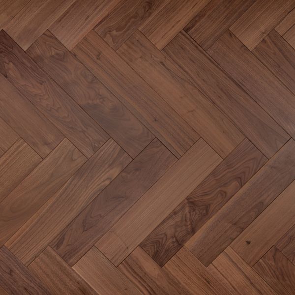 125mm x 14/3mm x 600mm Walnut Oiled Classic Grade Herringbone Engineered Rustic Flooring 