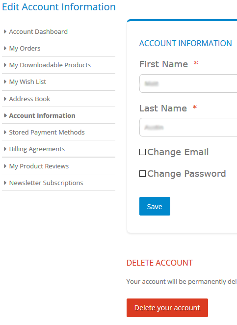 Floorsave Delete Customer Account