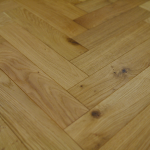 90mm x 18mm x 400mm Oak Brush & UV Oiled Herringbone Engineered Rustic Flooring 